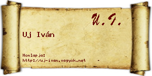Uj Iván névjegykártya